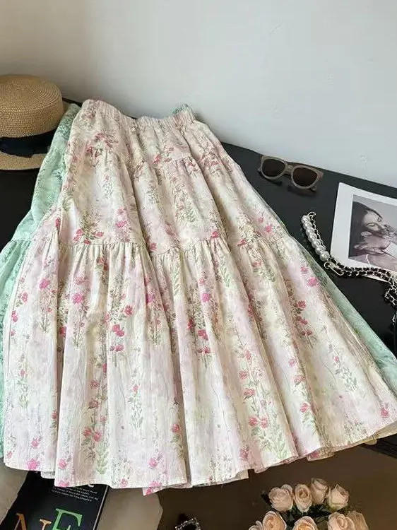 

Женская нежная утягивающая юбка с цветочным принтом ter Ne Dr, повседневная летняя юбка свободного покроя для поездок на работу