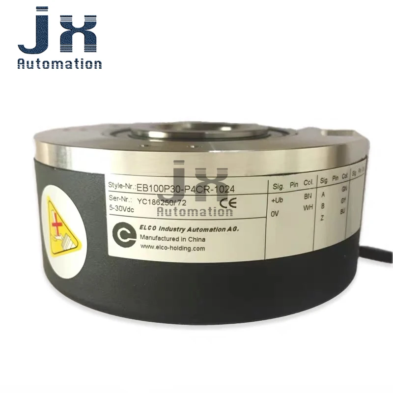ELCO EB100P30‑P4CR‑1024 Hollow Shaft Incremental Encoder 1024P/R 30mm Bore 5‑30VDC Rotary Encoder for Elevator Motor