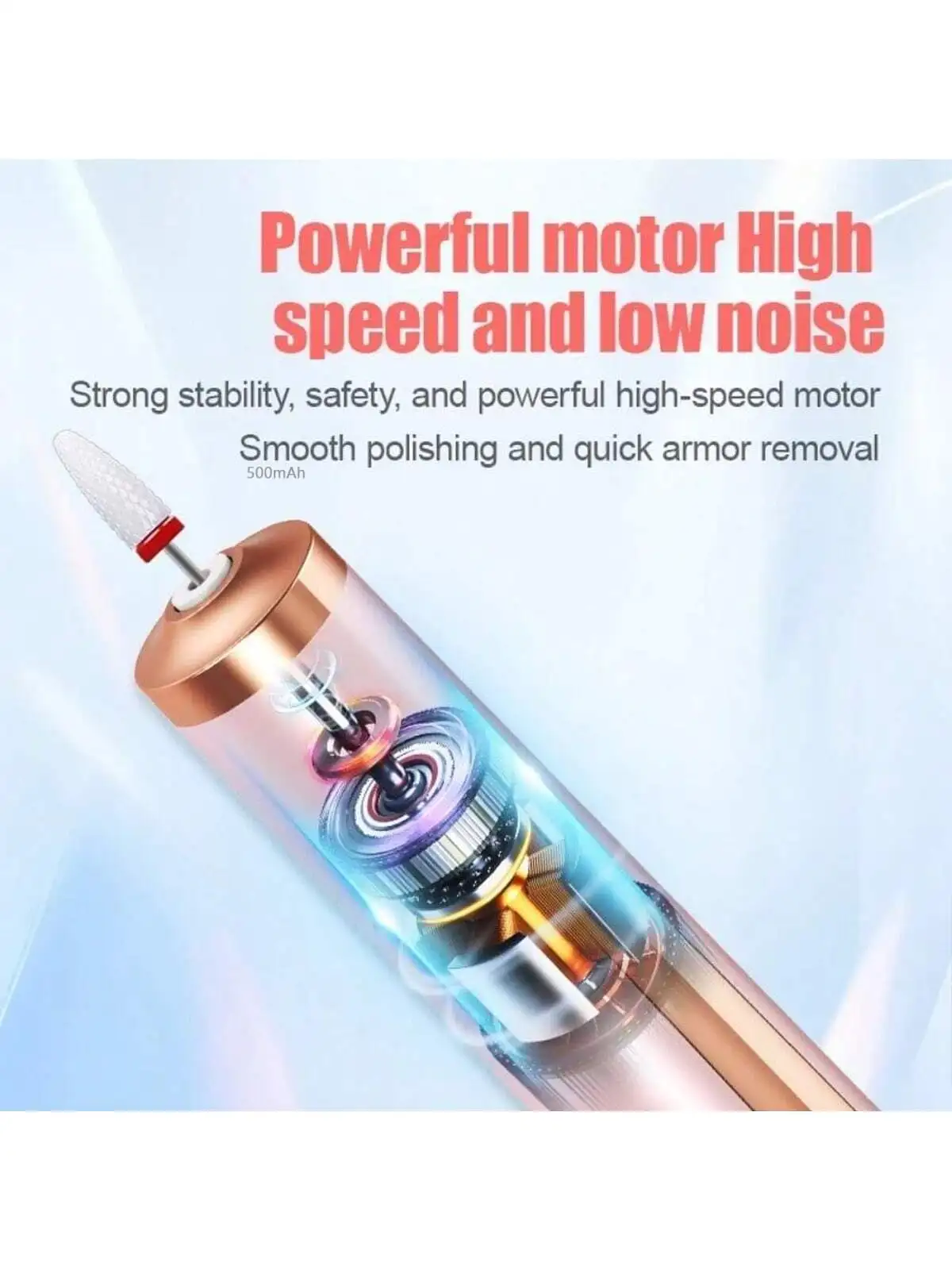 Ensemble de perceuse à ongles et sèche-ongles 2 en 1, stylo de polissage multifonction Portable, lampe LED portative, équipement d'art des ongles à double usage