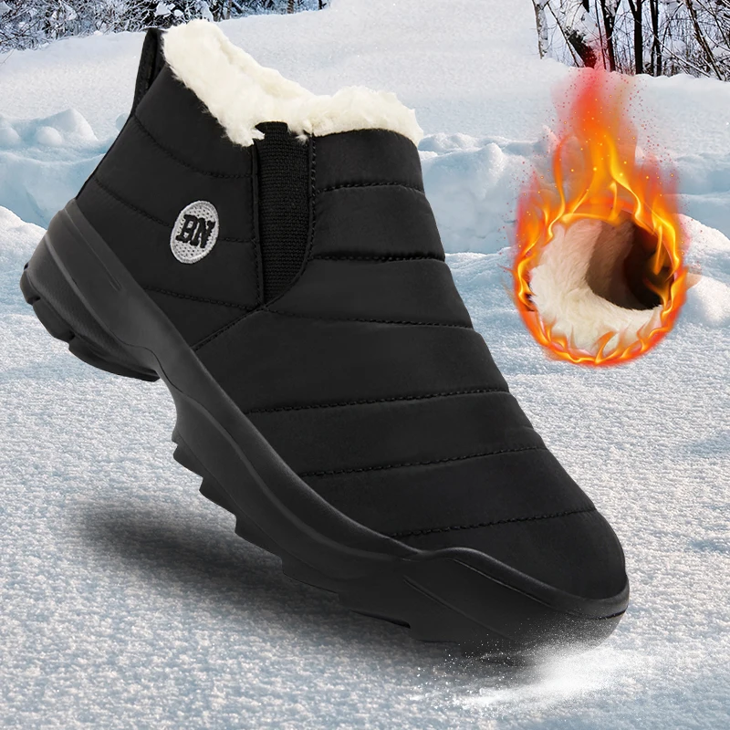 Women's Plush Thick-Soled Boots, Women's Shoes, Women's Waterproof Boots, Winter Fashion Snow Boots, New Women's Boots sapatos