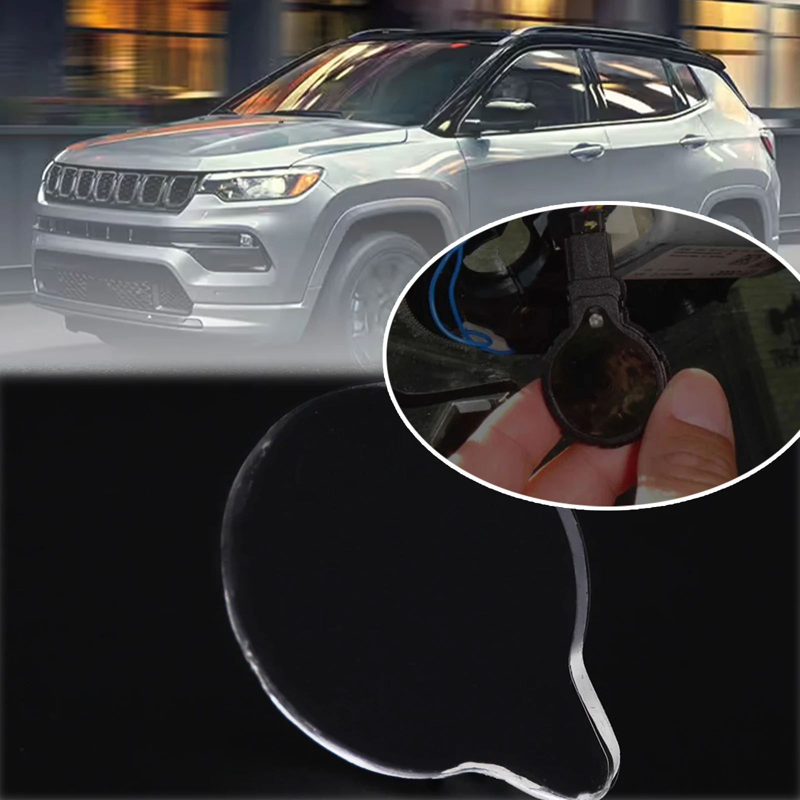 For Jeep Compass MP/552 Rain Light Sensor Gel Pad Adhesive Film Silicone Cushion Windscreen Chip Repair Kit Multi-Purpose Tape