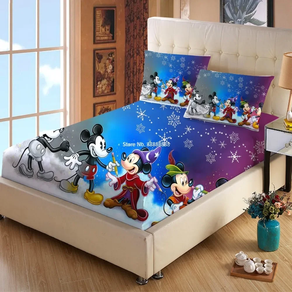 Disney Mickey Minnie Bruto Mattress cover Fitted Sheet Bed Sheets Bed Linen for Child Kids Teen Bedspread Bedroom Decor