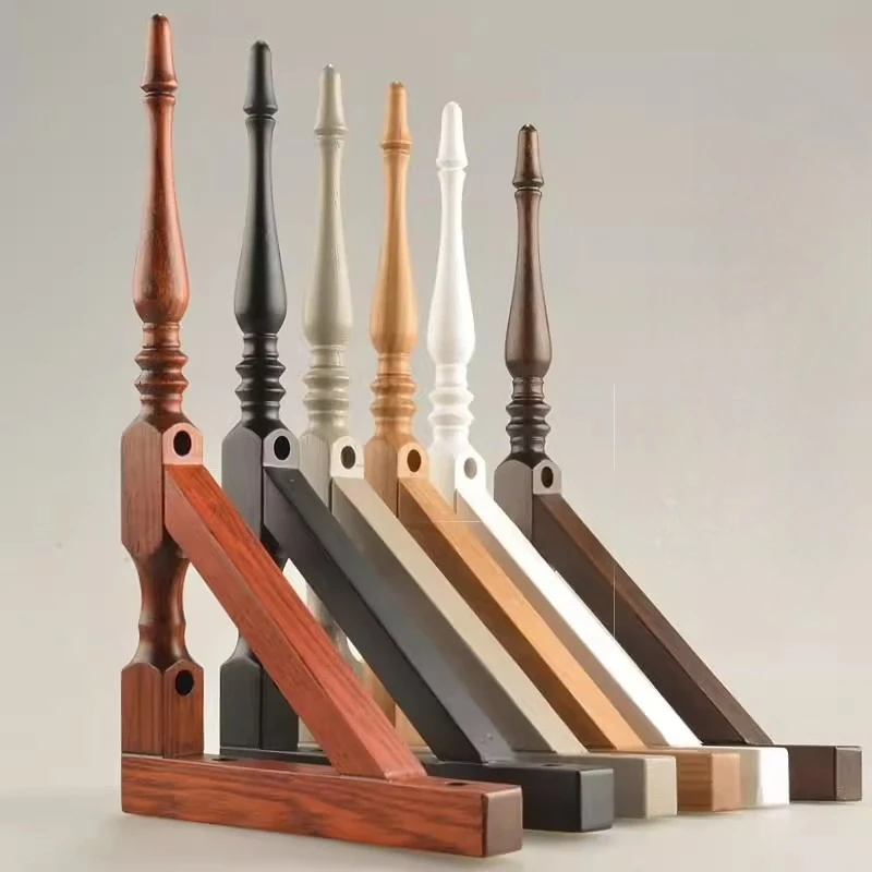 

Vintage Solid Wood Shelf Bracket Triangular Leg Support for Floating Shelves Wall Decorative Hardware Rustic Bracket Accessories