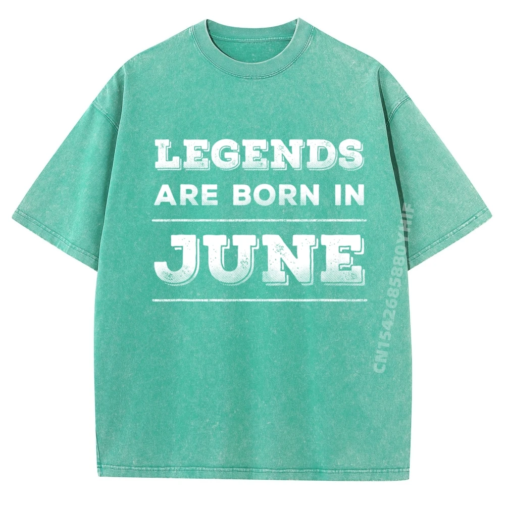 Легенды рождаются в июня Уличная студенческая футболка на заказ, мужская дышащая дизайнерская одежда с принтом