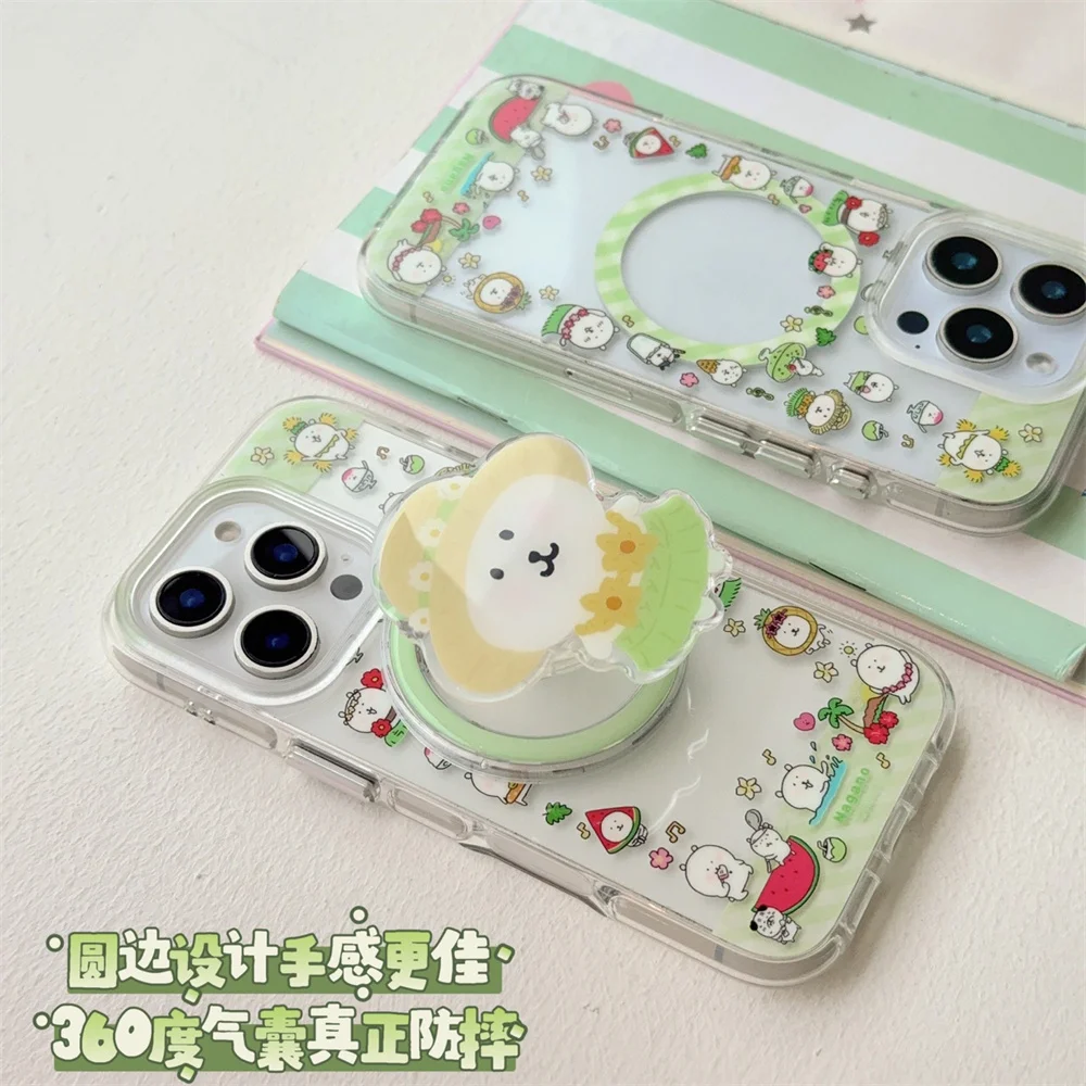 Stylish and Cute Cartoon Puppy for Magsafe Stand, Suitable for Apple iPhone 16 ProMax iPhone 15/14/13 Soft Case