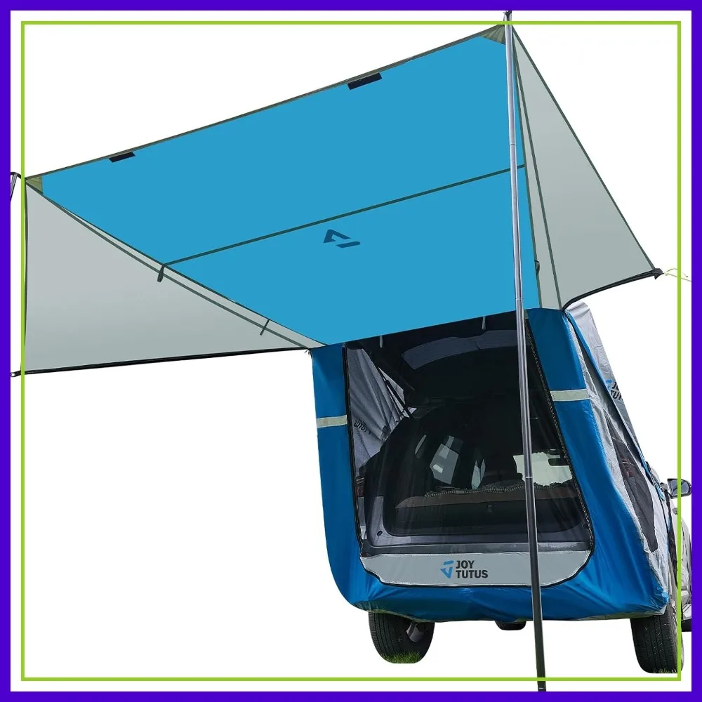 

SUV Tailgate Tent with 3-Sided Awning, Water Resistant, Universal Fit Most SUVs & Cars, Grey Blue