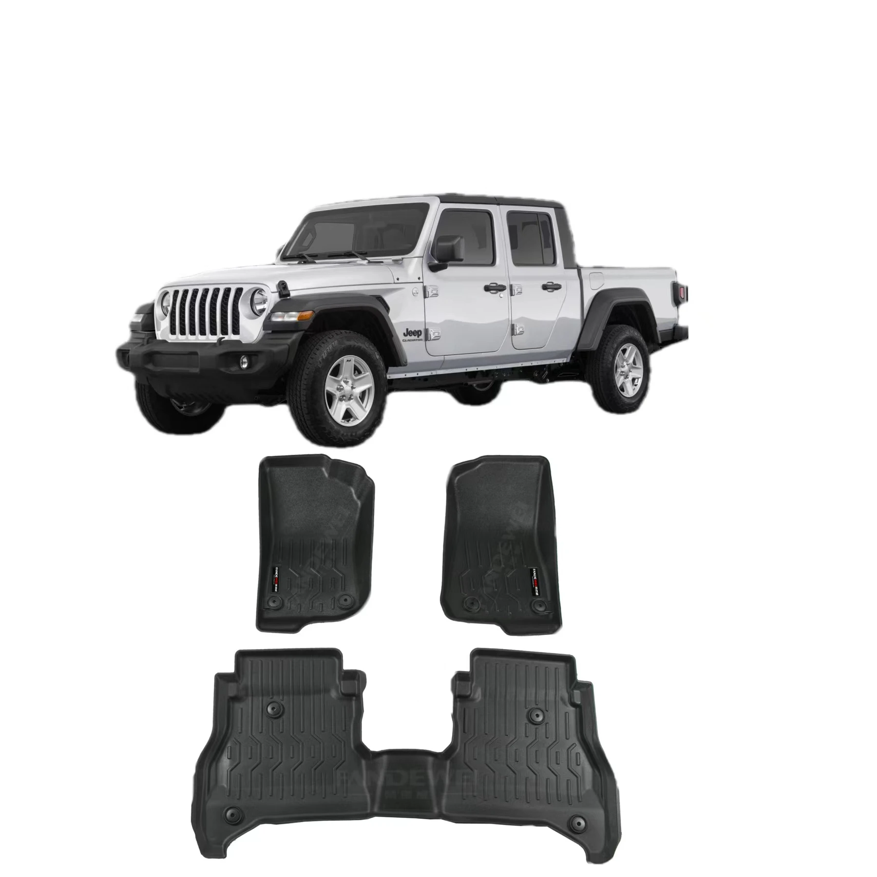 

Moulded All Weather Rubber Car Floor Mat Compatible for Jeep Gladiator 2020 2023