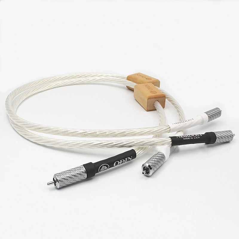 Nordost Odin RCA Cable Silver HiFi Audio Signal Line with Wood Ring