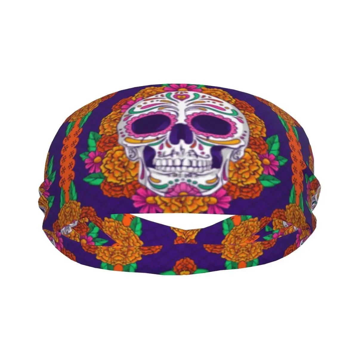 

Skull Flower Elastic Hair Band Yoga Headband Makeup Hair Hoop Headwrap