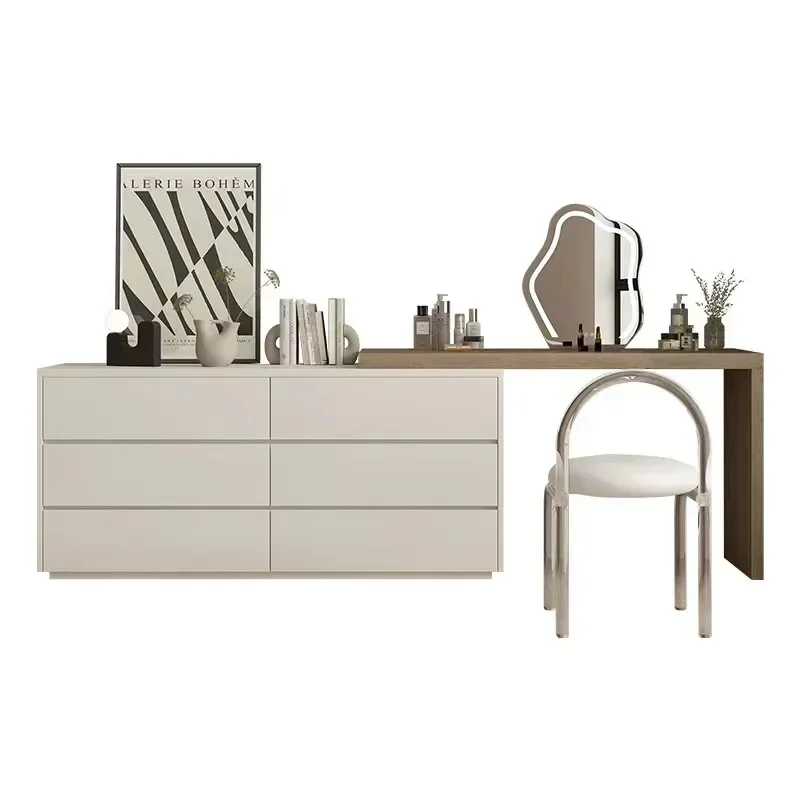 Dressing Table Drawer White Makeup Mirror Corner Desk Dresser Table Cabinet Organizers Storage Penteadeira Home Furniture