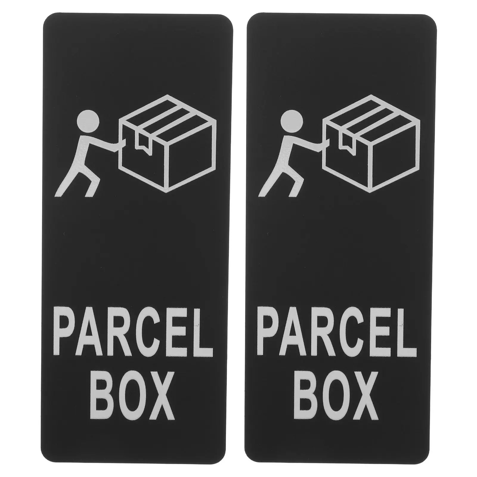 2Pcs High-Contrast Parcel Box Identification Sign Weatherproof Acrylic Self-Adhesive Package Collection Label for Home Retail