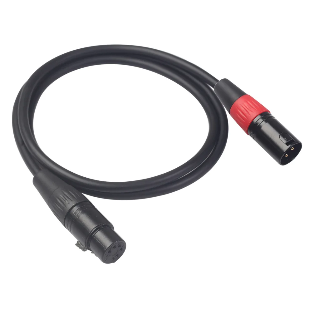 Hot selling 1.3-meter Canon XLR three core to five core female camera mixer audio adapter cable