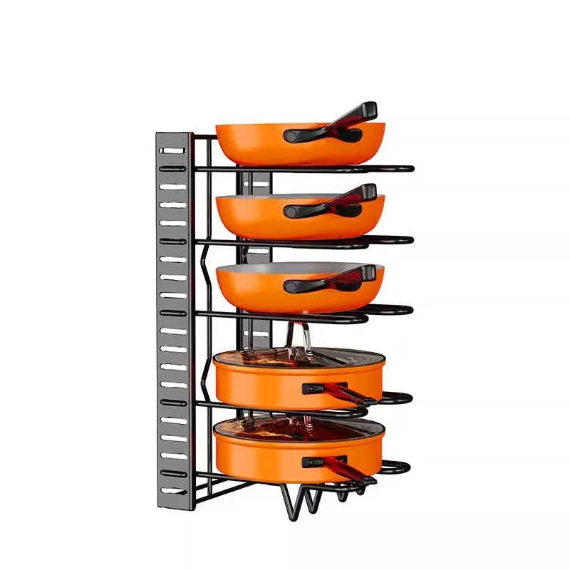 

Pot rack Multi-layer rack Kitchen lid rack Adjustable pot rack Storage rack Vertical multi-functional countertop rack