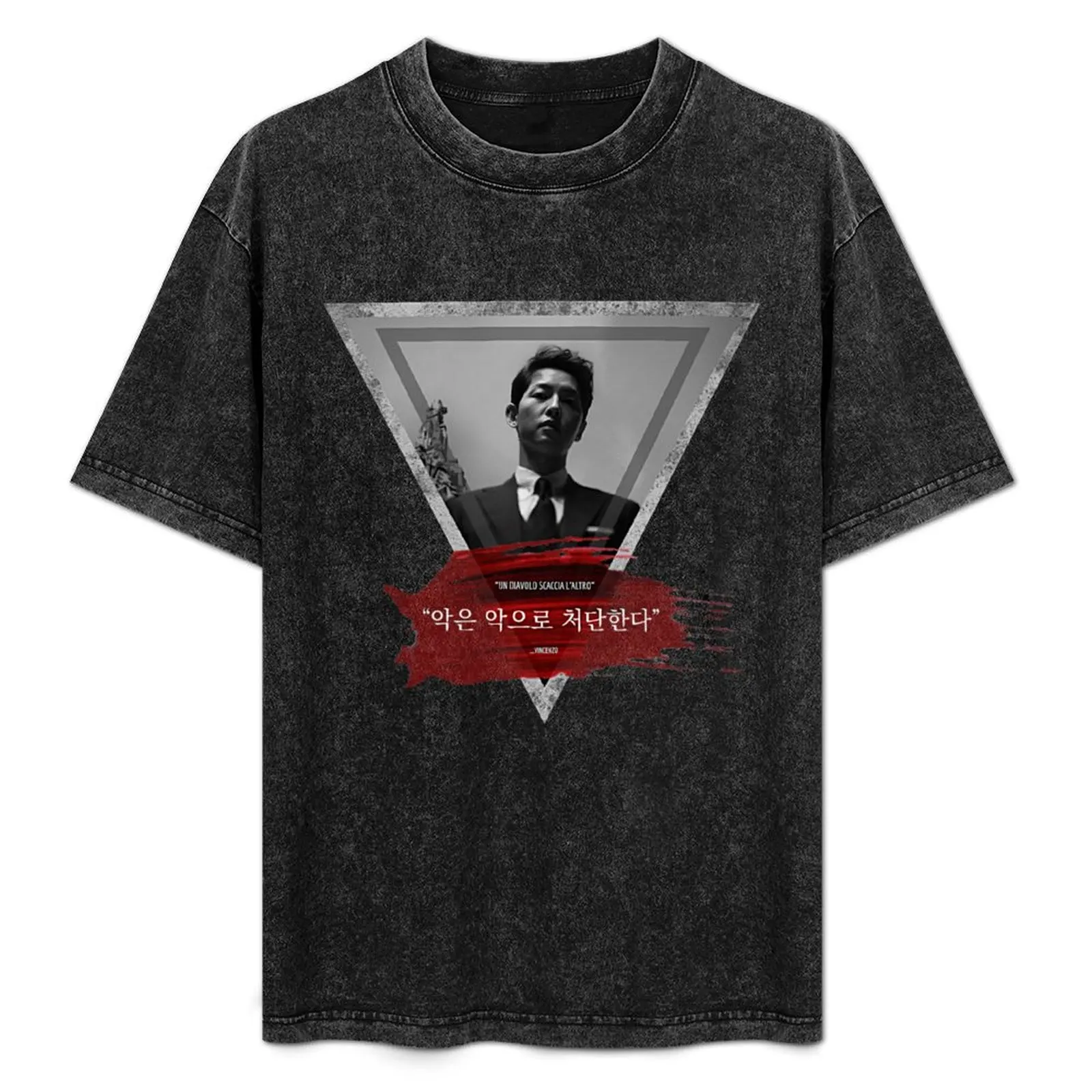 

VINCENZO It Takes A Devil To Punish A Devil T-Shirt man t shirt cotton high quality man t shirt summer T-Shirt