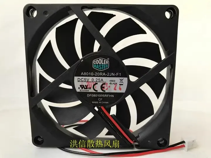 Free shipping original A8010-20RA-2JN-F1 5V 0.25A 8CM 8010 80*80*10MM cooling fan