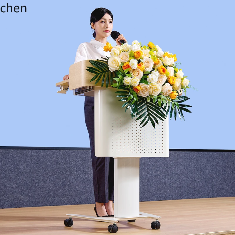 

QZT School Classroom Lectern Mobile Lecture Platform Laboratory Classroom Office Dedicated Workbench