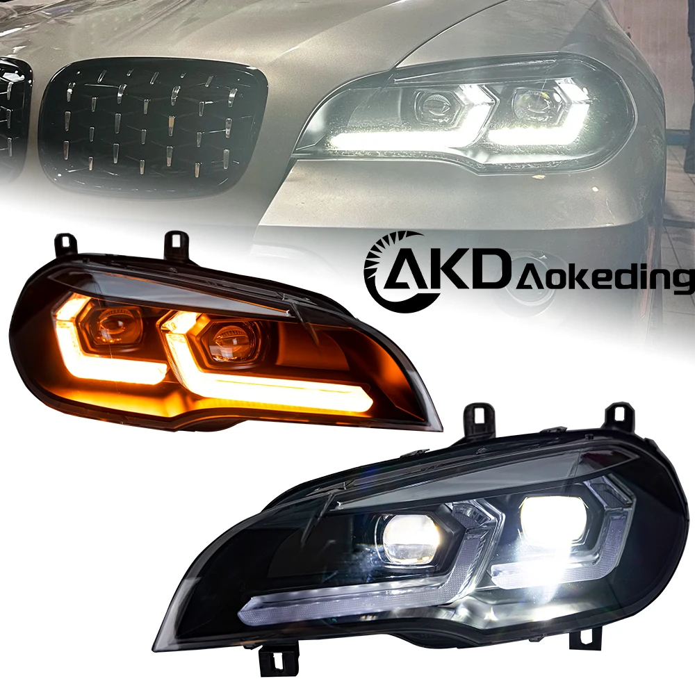 

AKD Car Lights for BMW X5 E70 LED Headlight 2007-2013 Headlights X5 DRL Turn Signal High Beam Double L All LED Projector Lens