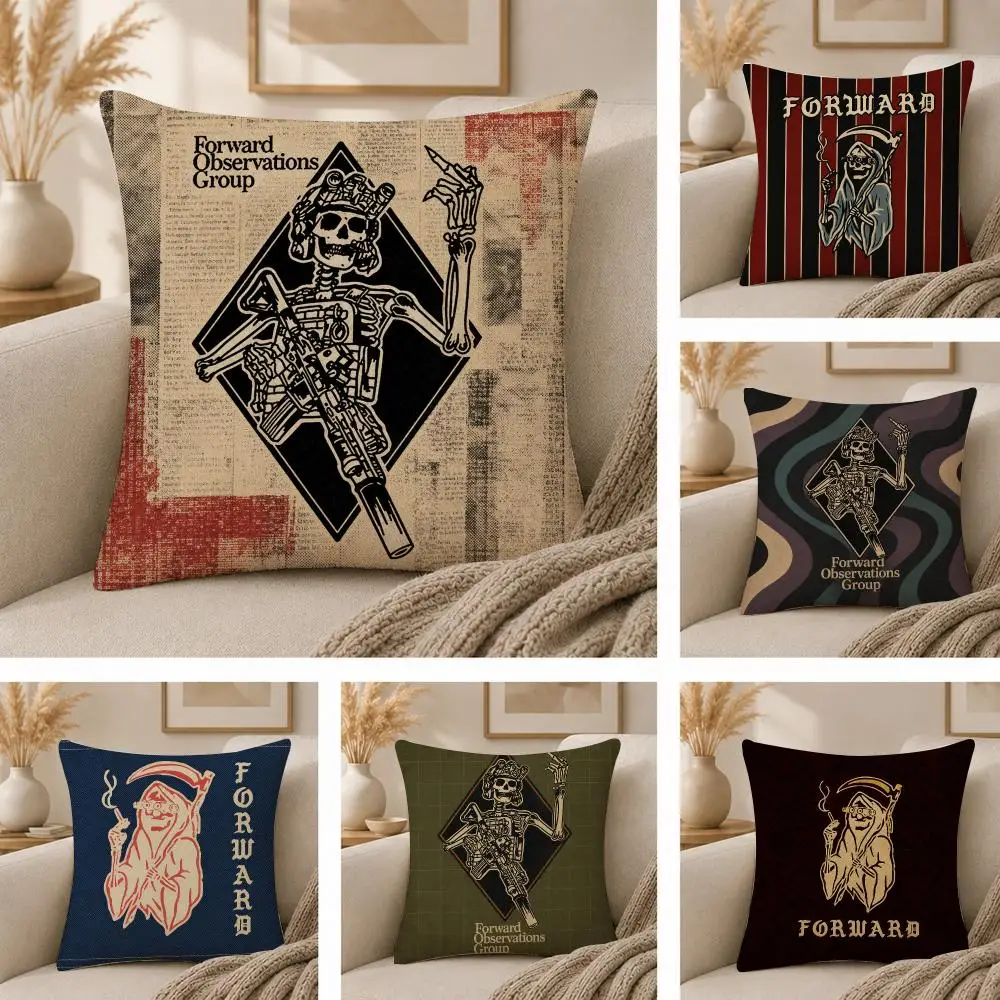 FOG Forward Observations Group Cushion Cover  Plush Fabric Soft Double Sided Print Sofa Cushion Cover Throw Pillow Covers