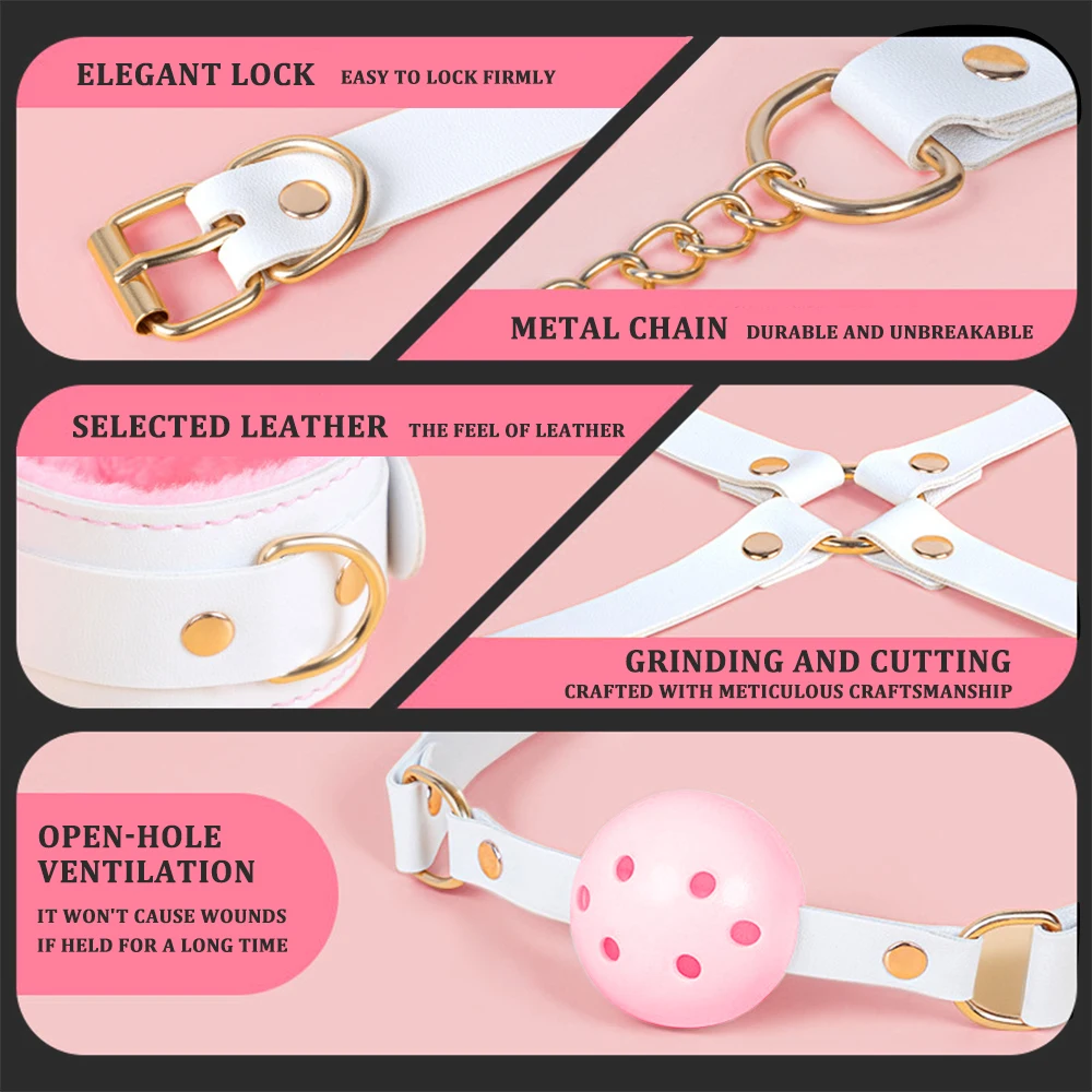 أصفاد بولي Leather قيود جلدية أصفاد عبودية ألعاب جنسية قطيفة أدوات لعب الأدوار ألعاب جنسية للأزواج لعبة 5 ألوان Bdsm مجموعات مثيرة 18