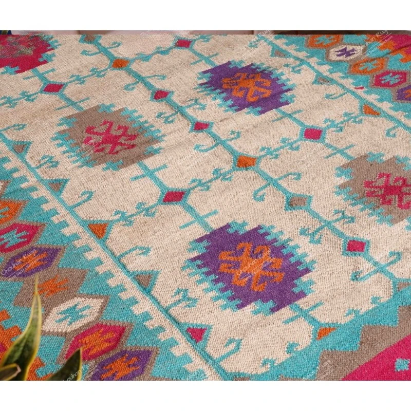 Handmade Rug Turkish Rug Natural Vintage Handmade Large Kilim Rugs Carpet