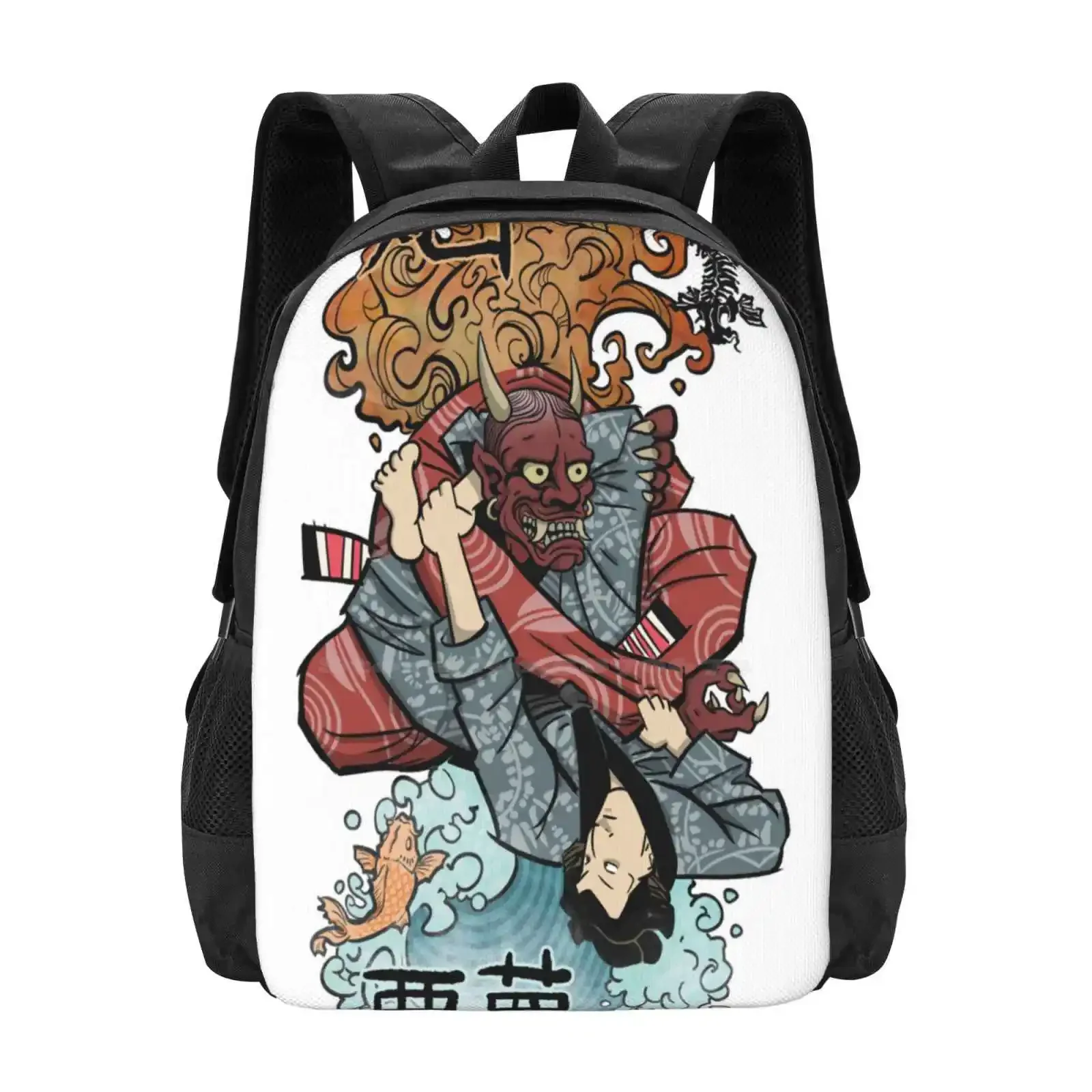 

Devils Triangle Hot Sale Schoolbag Backpack Fashion Bags Bjj Jiujitsu Gracie Jiu Jitsu Rickson Gjj Judo Budo Bushido Ink Devil