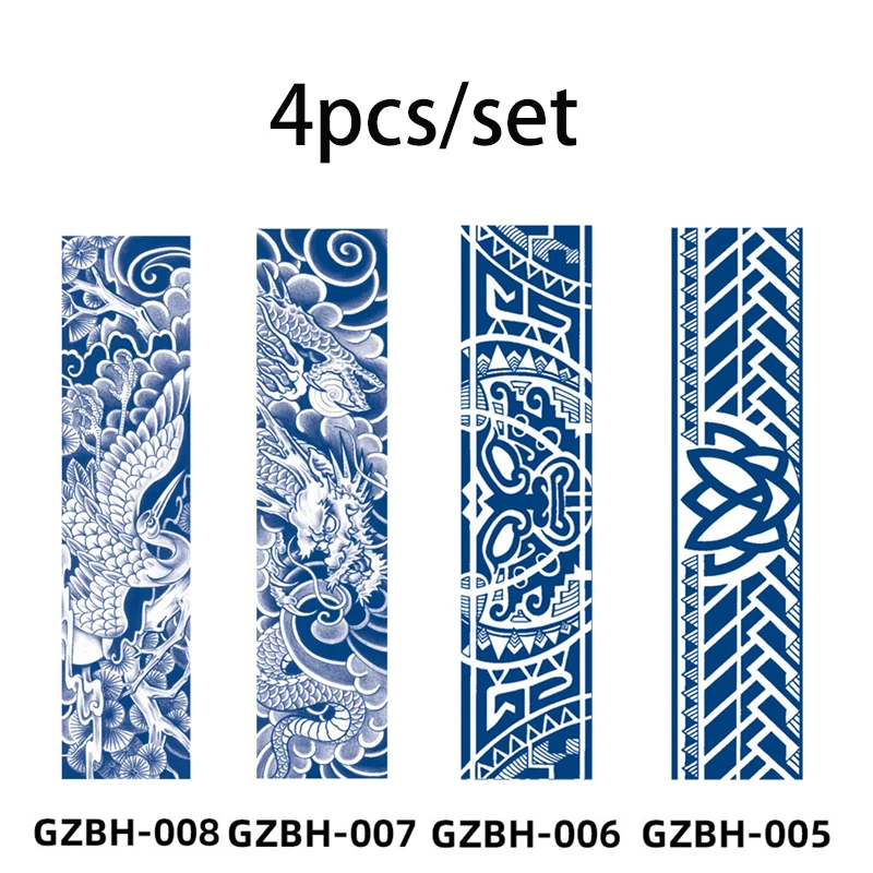 Нарукавная Водонепроницаемая временная татуировка на плечи и имитации талии