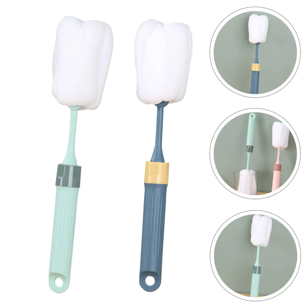 

2Pcs Sponge Cleaning Brush for Flask Insulated Bottle Scrubber Soft Sponge Brush Easy Clean Glass Mug Bottle Kitchen