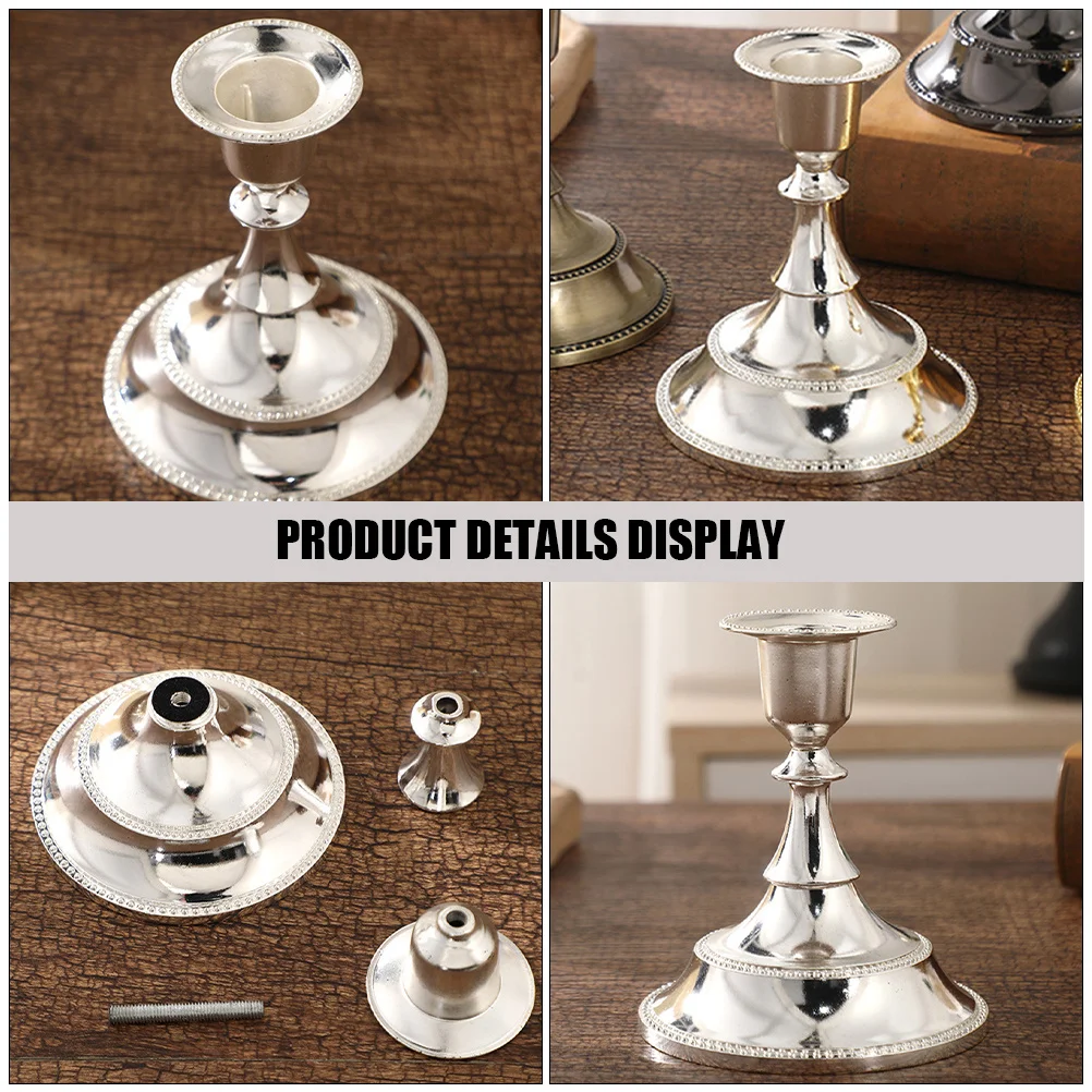 

2Pcs European Style Alloy Holders Stable Design Decorative Wedding Dinner Party Table Centerpiece