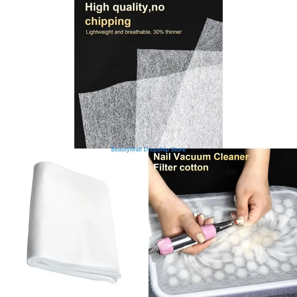 40JD 100 Count Salon Grade Filter Pads Enhanced Turbines Mechanism Safe Cotton Material for Dust Management
