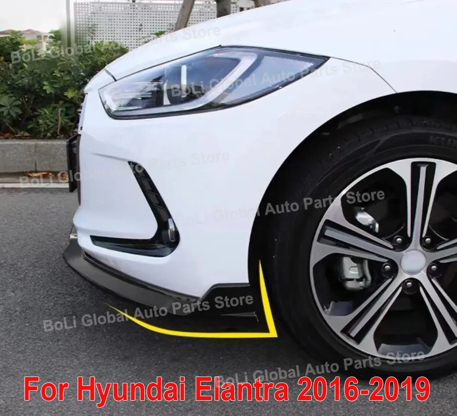 

3 шт. губа переднего бампера автомобиля для Hyundai Elantra 2016 2017 2018 2019 для Hyundai Elantra 2016 2017 2018 2019