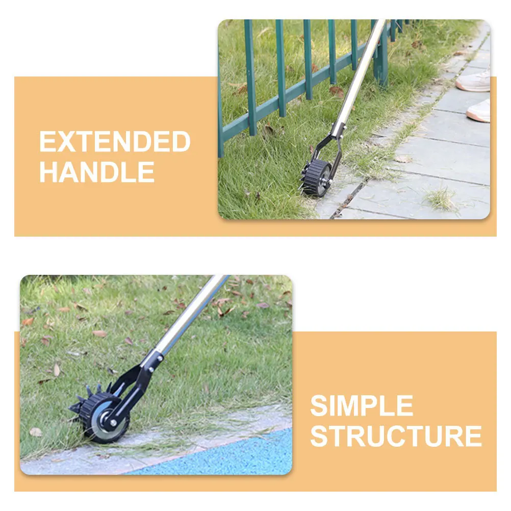 

1Set Wheel Rotary Metal Edger Lawn Trimmer Easy Operation Weed Removal Neat Appearance Durable Garden Trimmer Fittings