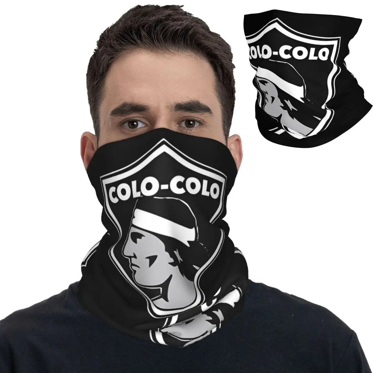 Colo-Colo Modern Design Bandana Neck Gaiter Printed Wrap Scarf Warm Cycling Scarf Riding Unisex Adult Winter