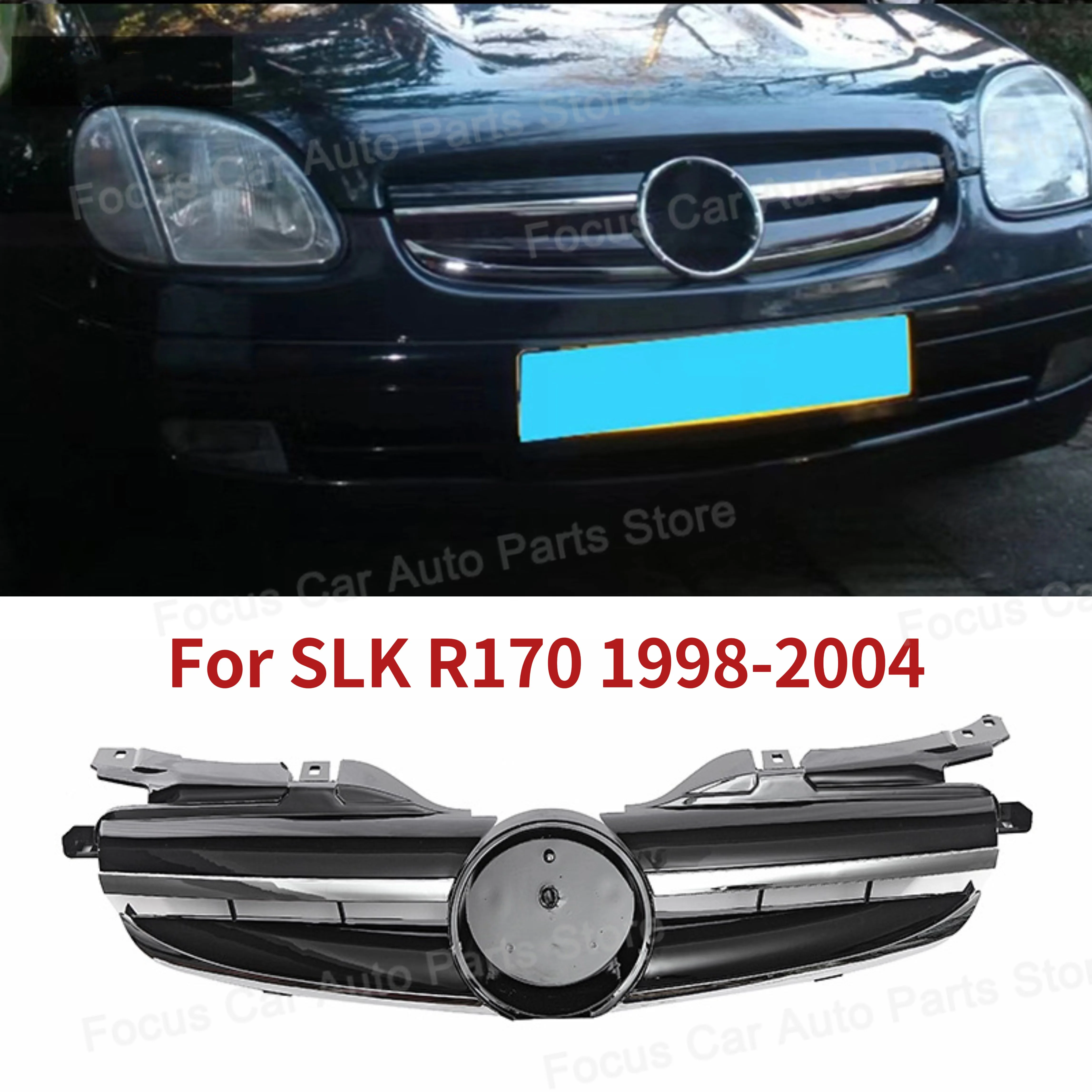 

Suitable For 1998-2004 SLK R170 Modified AMG Model Grille ABS Original Car Replacement