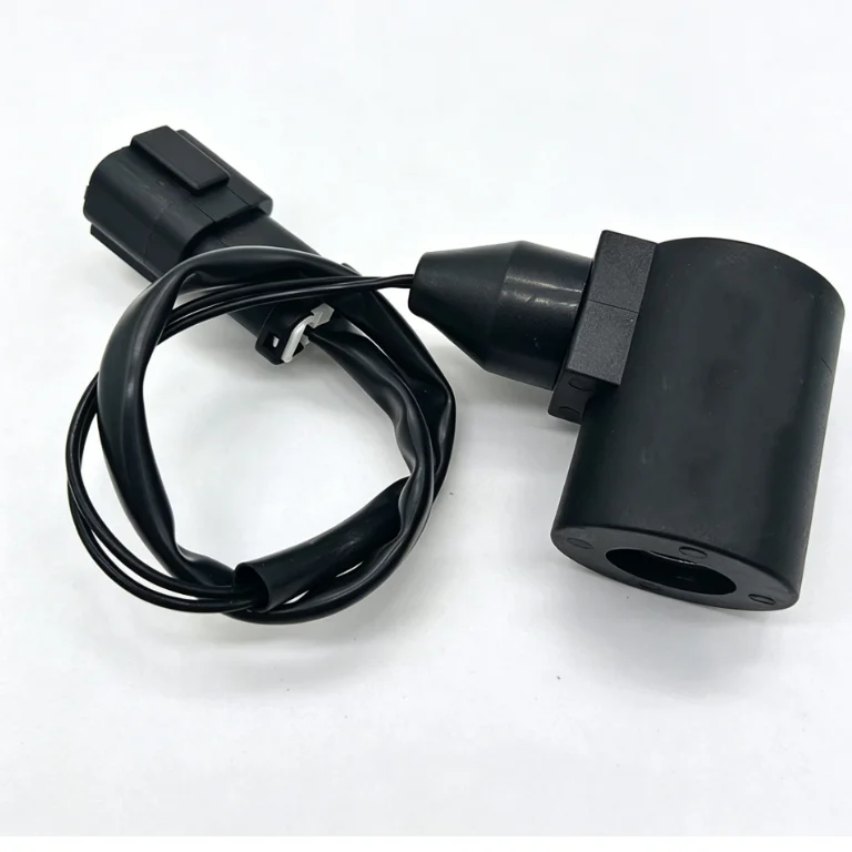 SD1224-C-1001 Swing Brake Solenoid Coil 24V Black Aluminum Alloy For Excavator PC60-7 PC120-6 Hydraulic Valve Replacement Part