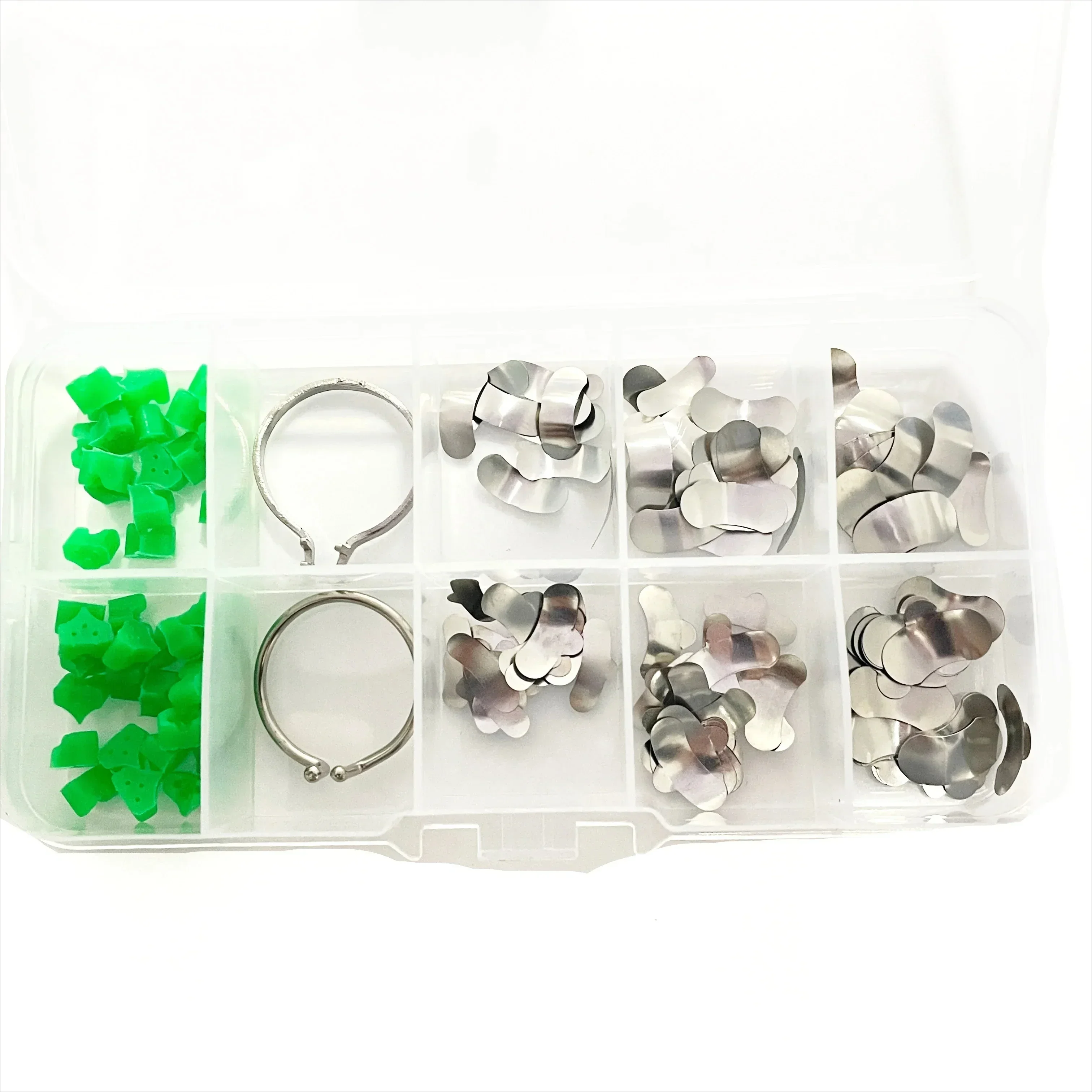 Orthodontics Sectionals Contoureds Metal Dentals Matrixs With Green Mat Band Kit/Oral Therapys Equipments & Accessories