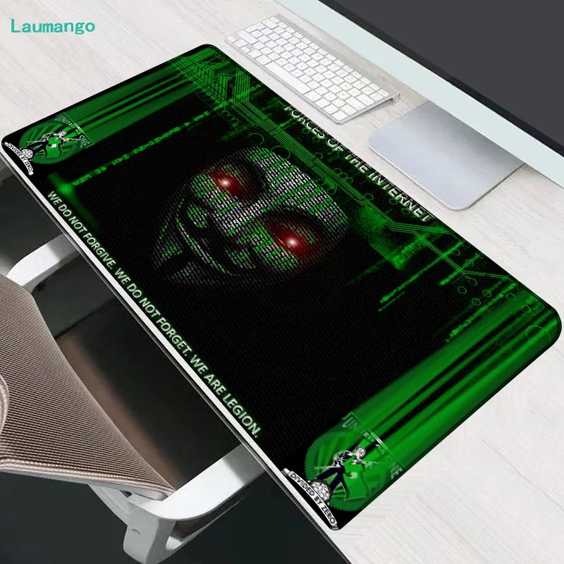 Gaming Mouse Pad 900 × 400 Anonymous Gamer Keyboard Keycaps Table Pads Desk Accessories Deskmat Computer Mat Mausepad Wrist Rest