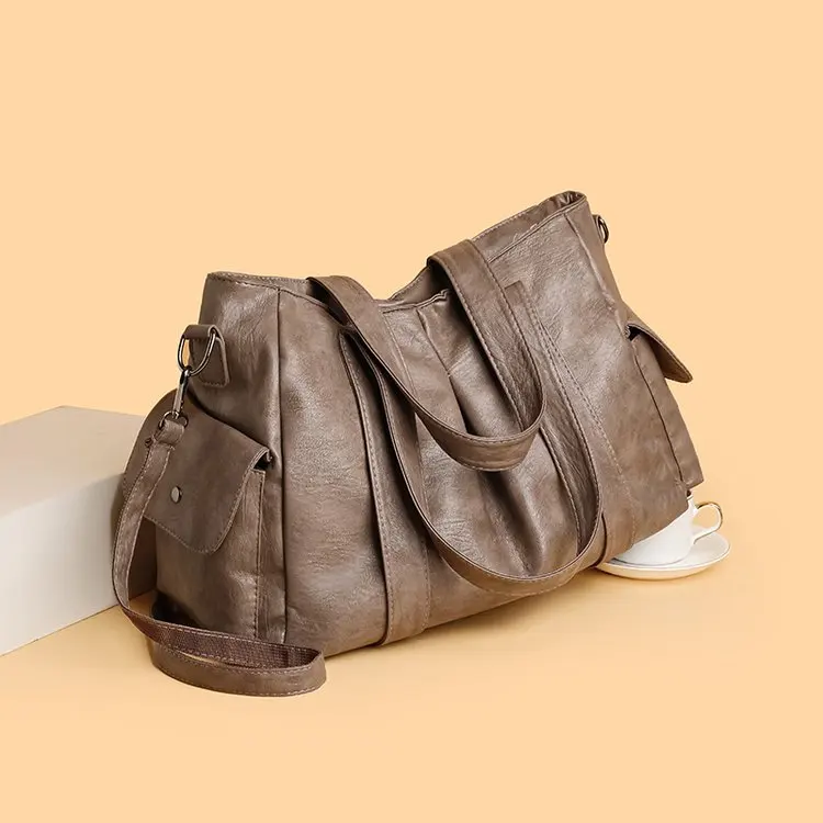 2026 New Large-Capacity Tote Bag, High-end Casual Versatile Shoulder & Crossbody Bag, Minimalist Retro Handbag for Women