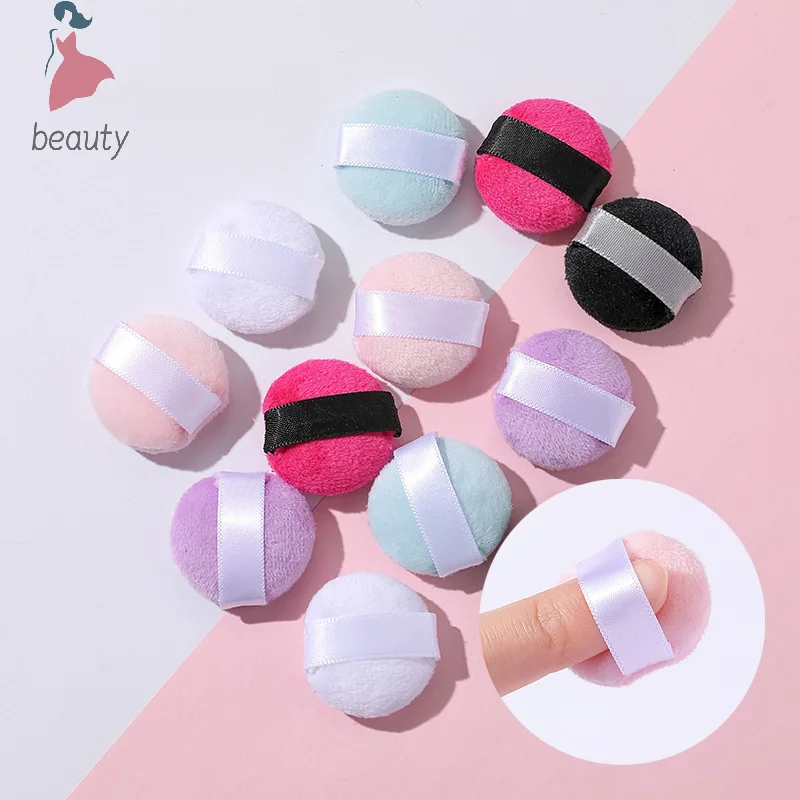 3/4/6Pcs Mini Finger Puff Detail Makeup Sponge Face Foundation Powder Concealer Cream Blend Cosmetic Accessories Makeup Tools