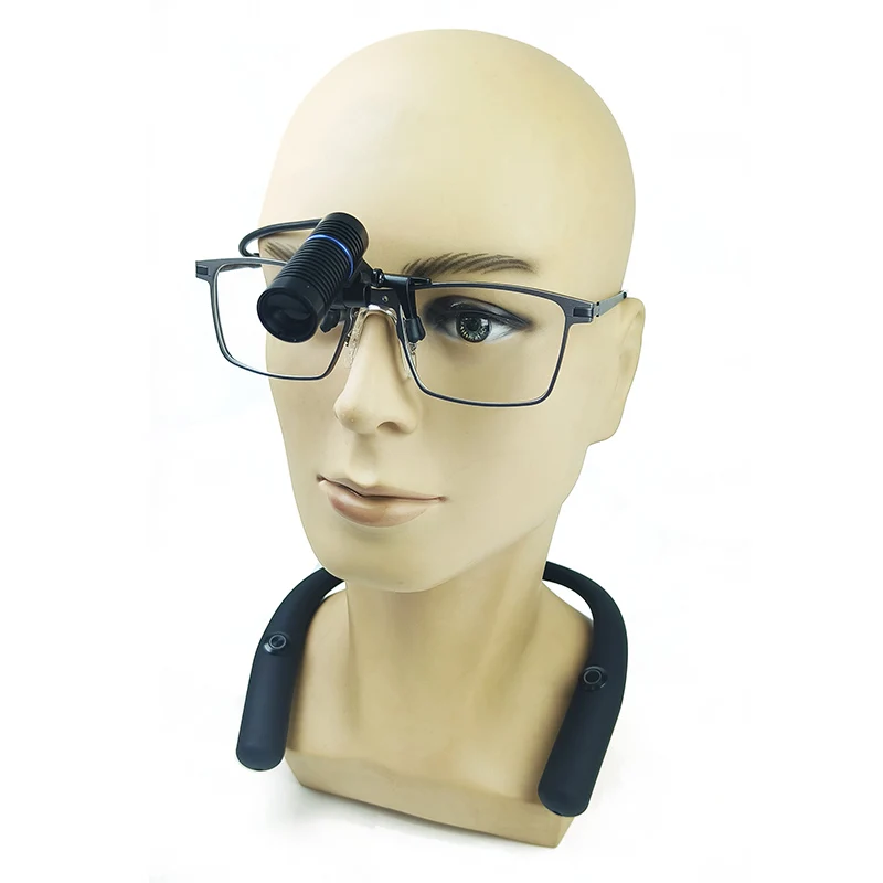 Burite 3W Headlight 50000lux highlight Neck Hanging Headlights with Filter surgical surgeon Loupes Belt Clip Style headlamp image 6
