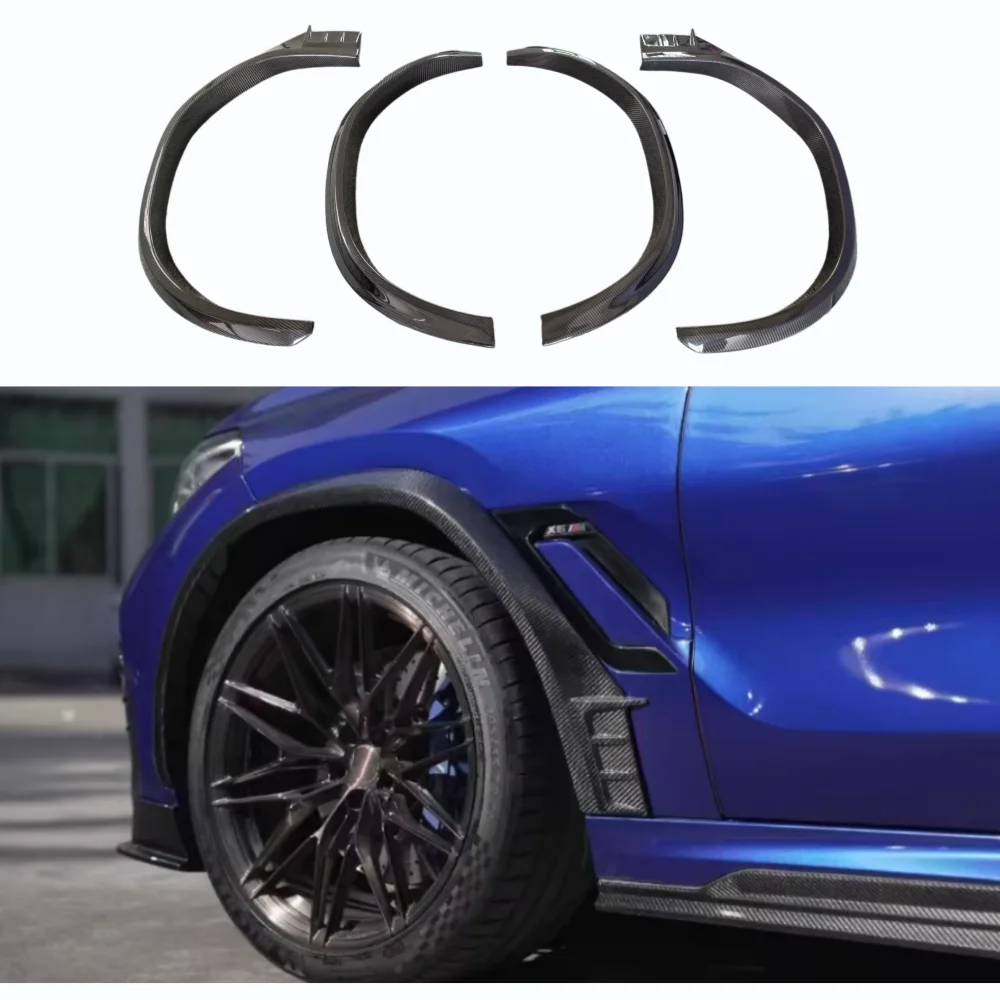 Perfect Installation of Aul Style High-quality Dry Carbon Fiber Wheel Arch Decorative Body Kit for BMW X6M Upgrade