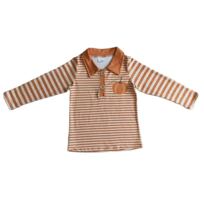 

Boys Pumpkin Orange Stripe Top