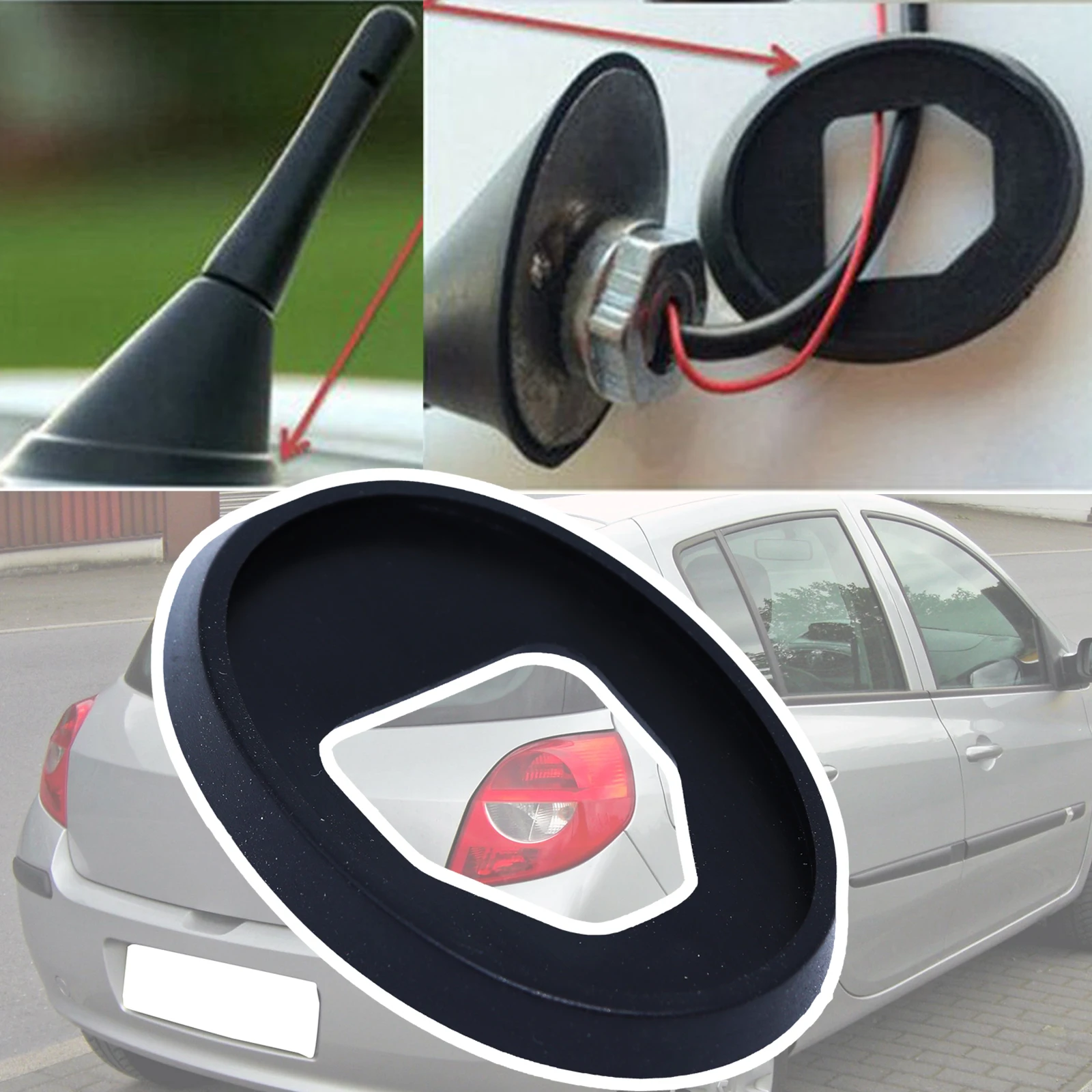 

For Renault Clio 3 2005 2006 2007 2009 2009 2010 2011 2012 Roof Mast Whip Aerial Antenna Rubber Base Gasket Seal Pad Accessories