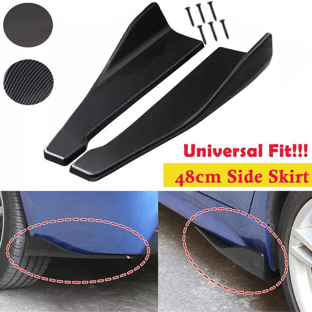 Protector universal para parachoques trasero, faldones laterales de 48 cm para sedán, protectores antirrayas para TODOS los coches