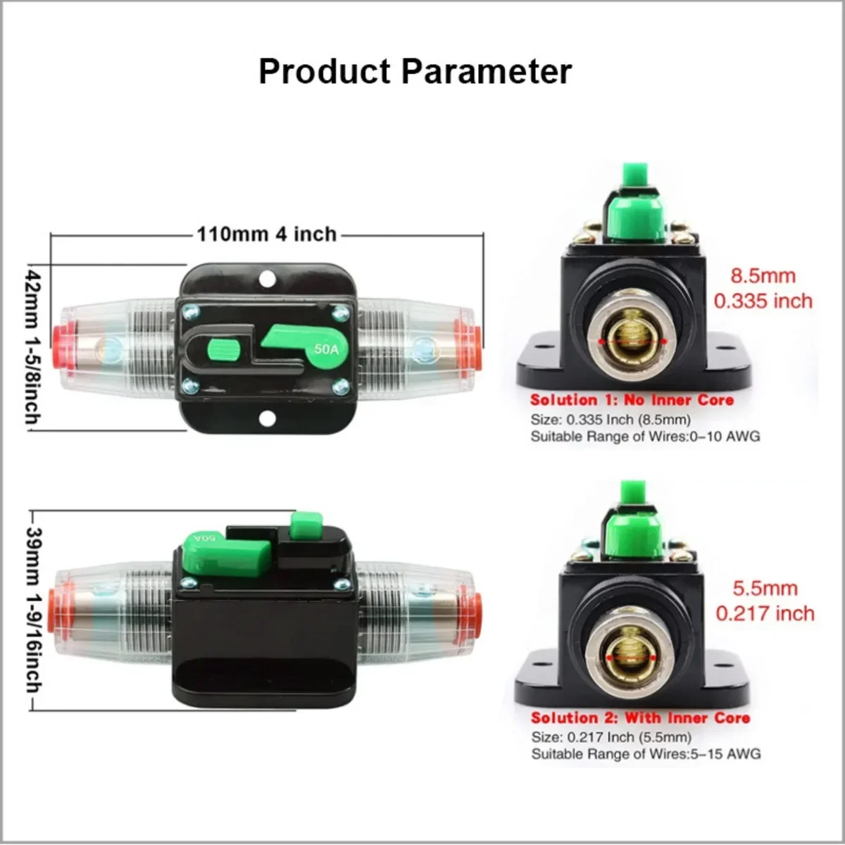 Automobile Yacht RV Circuit Breaker Automatic Protection Recoverable Circuit Breaker Fuse Protector