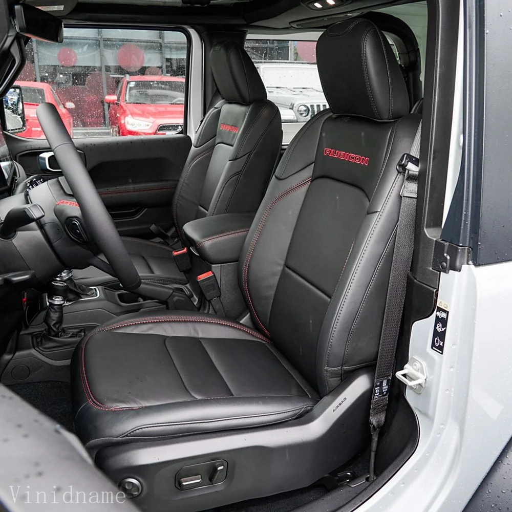 

Для Jeep Wrangler IV JL 2-дверные 2017 2018 2019 2020 2021 2022 2023 2024 2025 веганские кожаные чехлы на автомобильные сиденья из наппа на заказ