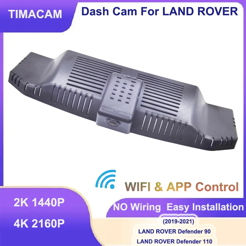 TIMACAM for LAND ROVER Defender 90 for LAND ROVER Defender 110 2019 2020 2021 Dash Cam 2K 4K Wifi Plug and Play Video Recorder