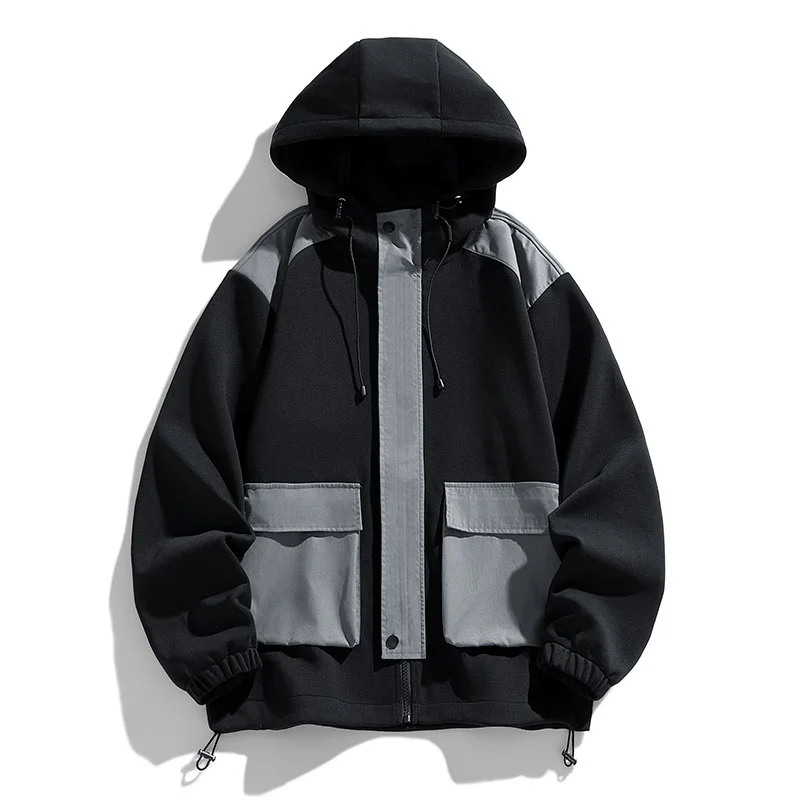 Casual For 2025 Spring Autumn Black Patchwork OverSize 6XL 7XL 8XL Hoodie Sweatshirt Men Hip Hop Skateboard Streetwear Clothes