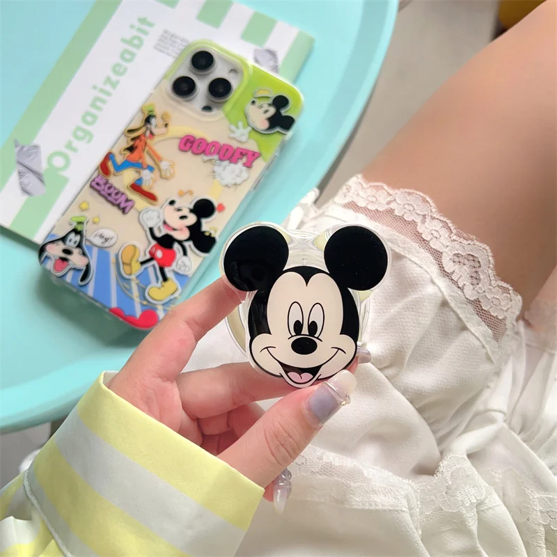 ديزني لطيف الحركة تشغيل ميكي ماوس بلوتو Magsafe اللاسلكية تهمة جراب هاتف آيفون 13 12 14 15 برو ماكس ثلاثية الأبعاد حامل مغناطيسي