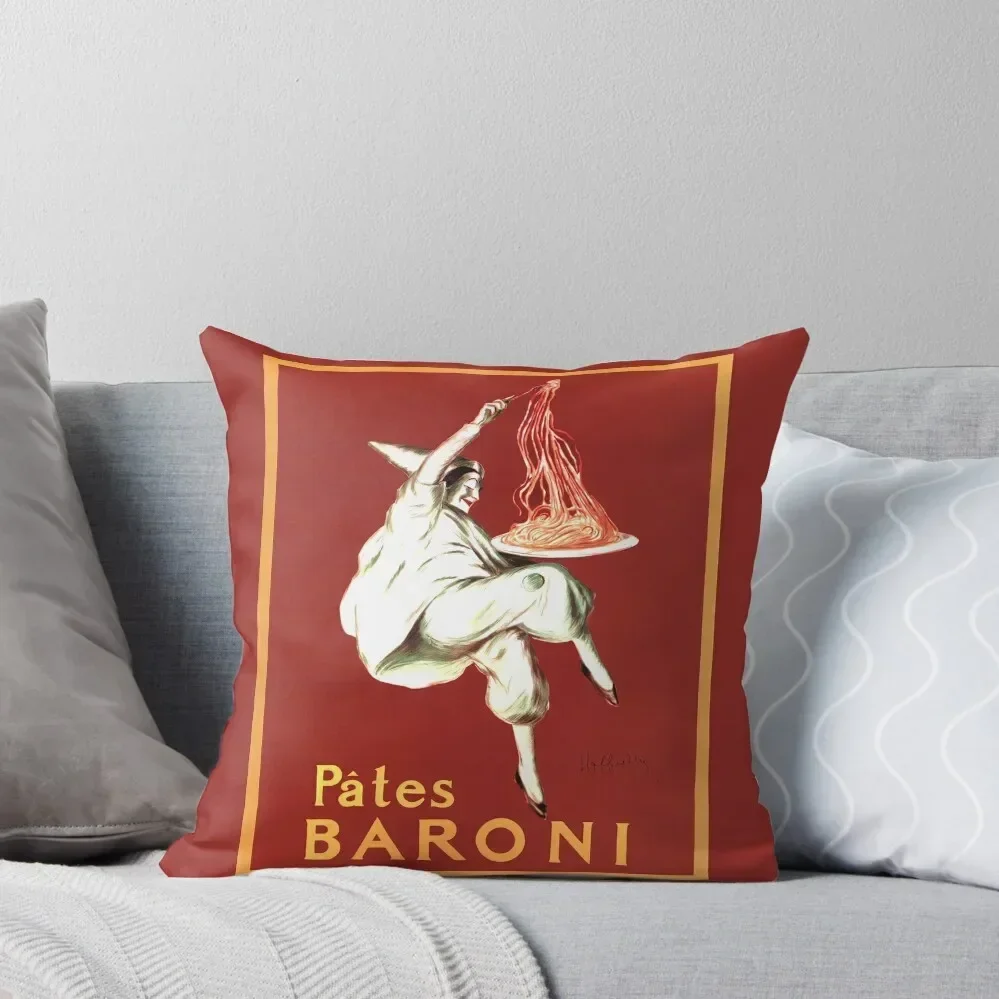 

Vintage Italian Spaghetti Pasta poster food art Italy Throw Pillow christmas supplies Couch Pillows pillow