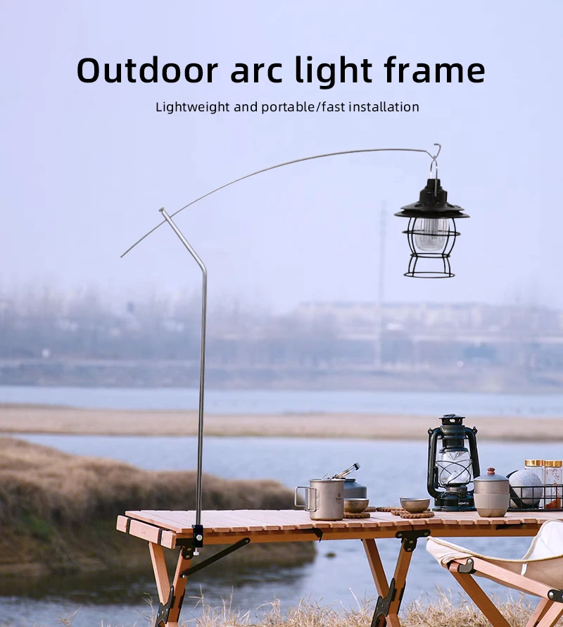 

StormDragon Outdoor Desktop Camping Light Frame Camping Fishing Light Frame Outdoor Portable Arc Light Pole